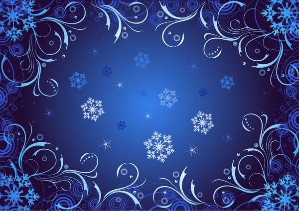 Abstract christmas dark blue background — Stock Vector