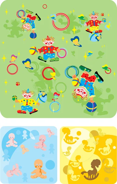 Circus and childhood — Stock Vector