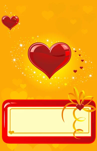 Mooie valentine hart voor uw — Stockvector