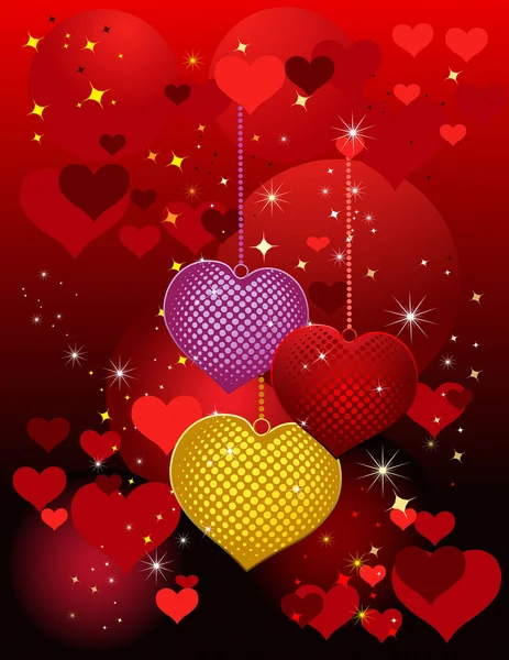 Design Saint-Valentin rouge . — Image vectorielle