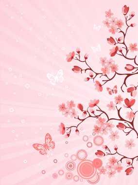 Japanese cherry blossom clipart