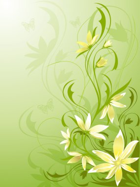 çiçek, arka planı yeşil