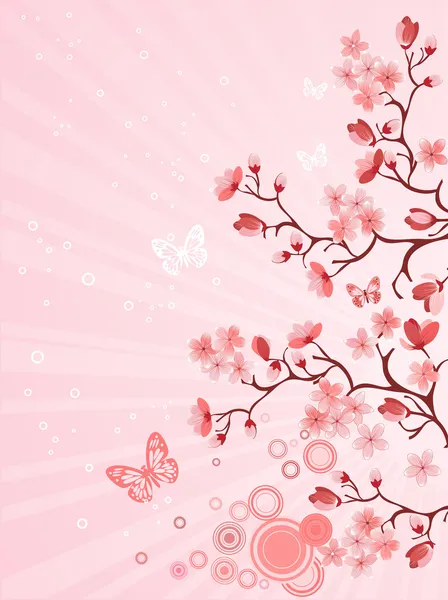 Japonská třešňový květ — Stockový vektor