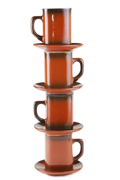 Brown cups — стокове фото