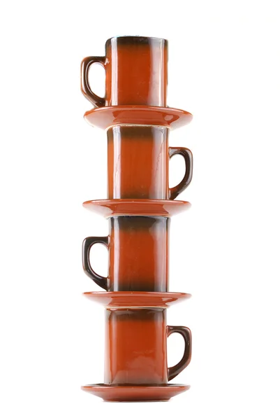 Brown cups — стокове фото