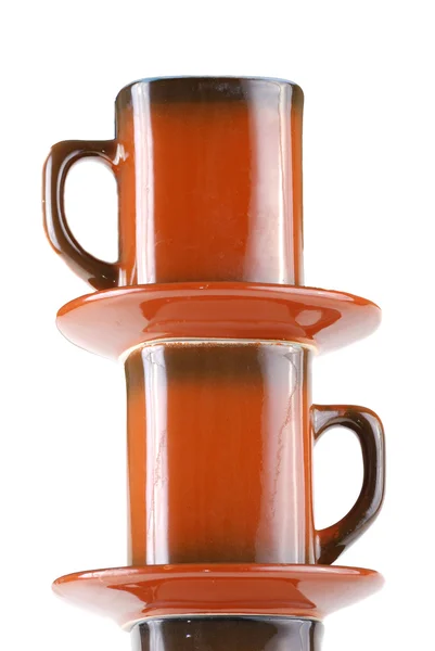 Kahverengi su bardağı — Stok fotoğraf