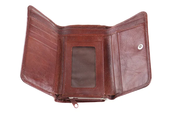 茶色の革製の財布 — ストック写真