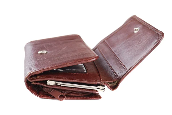 Läder brun handväska — Stockfoto