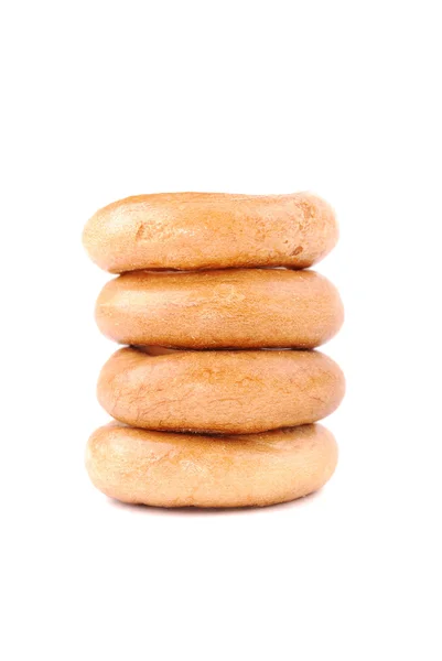 Round golden bagels — Stock Photo, Image