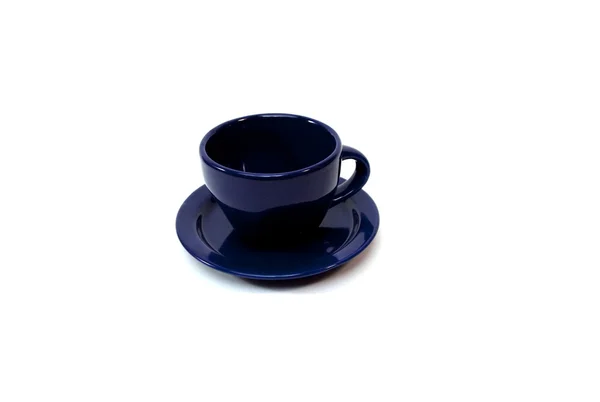 Blaue Tasse isoliert — Stockfoto