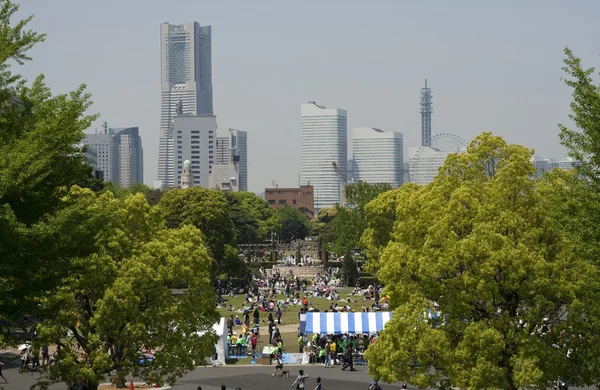Il paesaggio urbano di Yokohama. Giappone. — Foto Stock