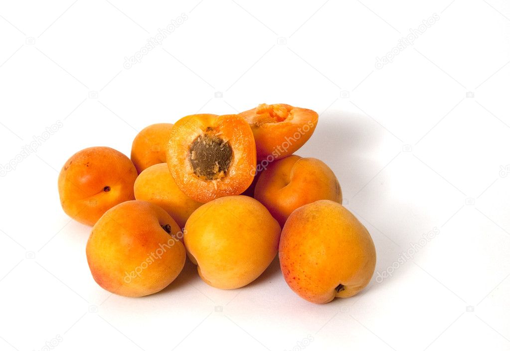 Apricot background isolated