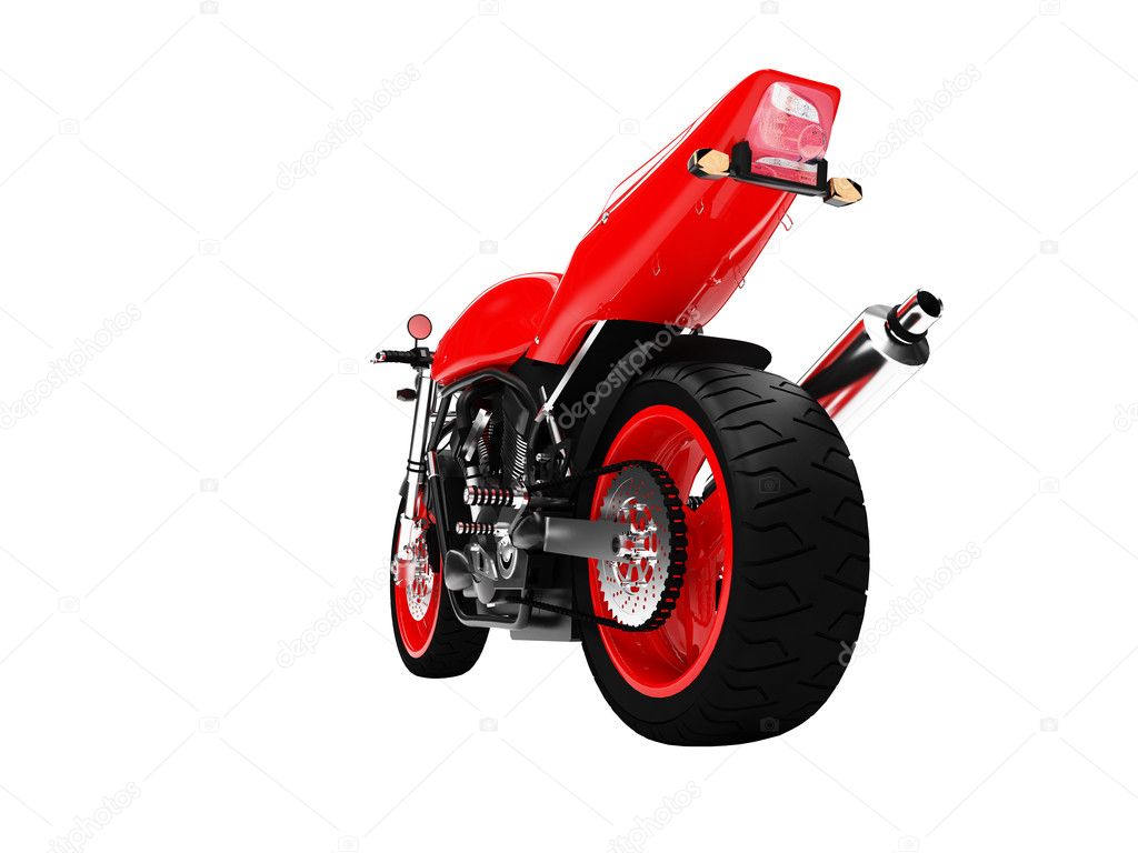 Isolated motorcycle back view 02 — Stock Photo © fckncg #1134079
