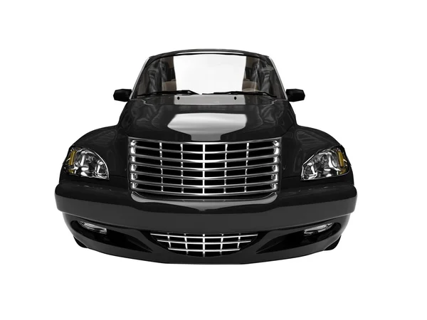 Isolated black american car front view 0 Royalty Free Stock Photos