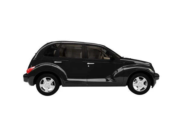Isolated black american car side view Royalty Free Stock Photos