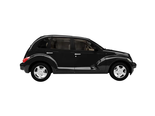 Isolated black american car side view Stock Photo