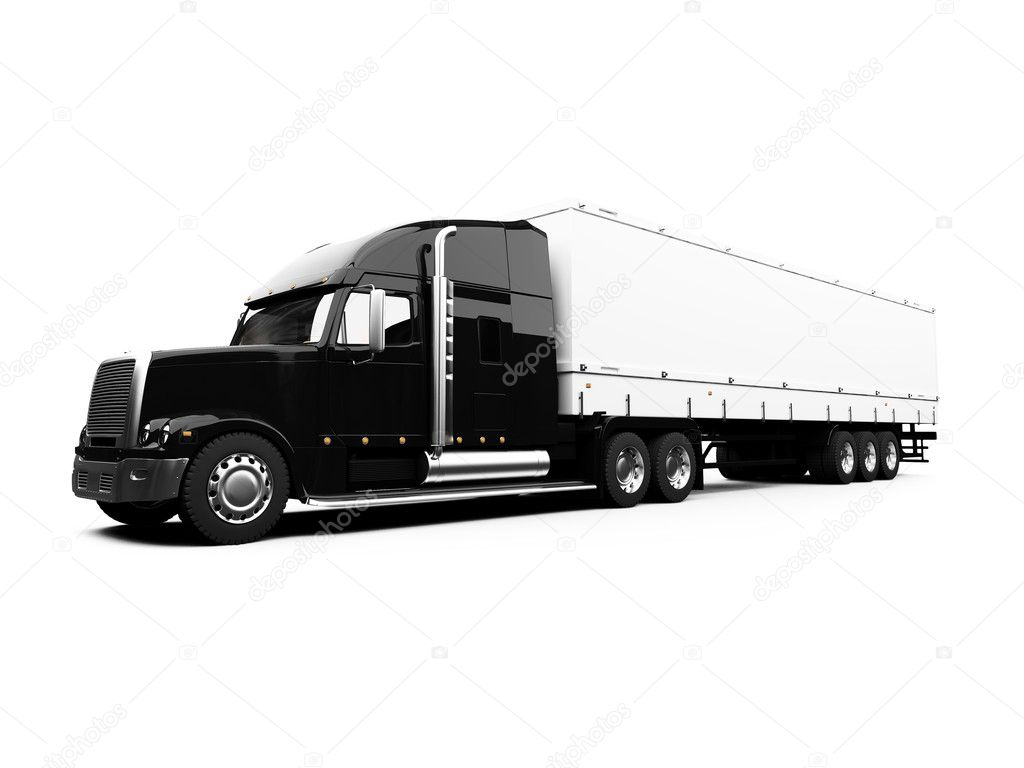 Black Semi Truck On White Background Stock Photo By C Fckncg 1146692