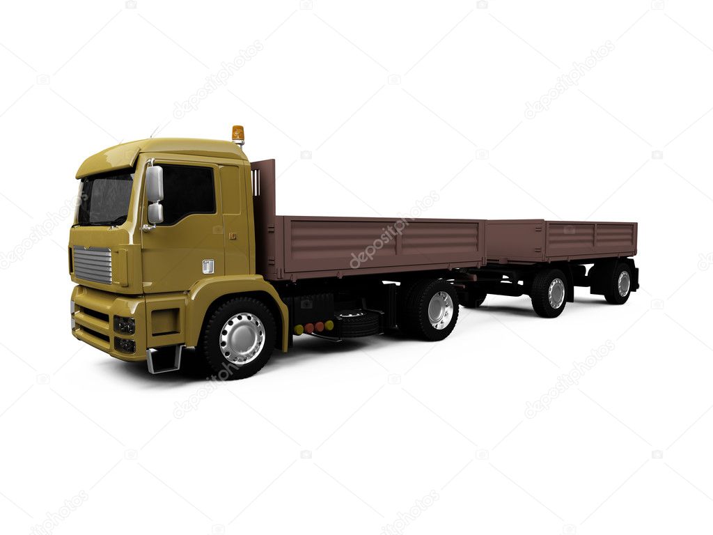 Long dump truck on white background — Stock Photo © fckncg #1150468