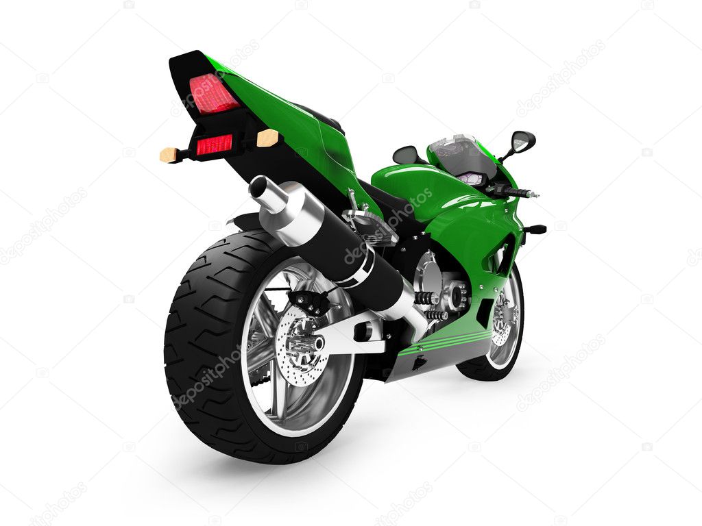 Isolated motorcycle back view 02 — Stock Photo © fckncg #1152305