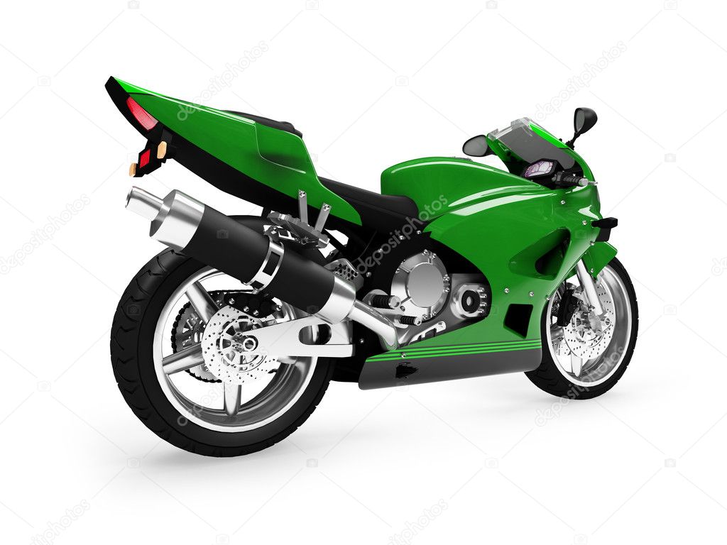 Isolated motorcycle back view 01 — Stock Photo © fckncg #1152308