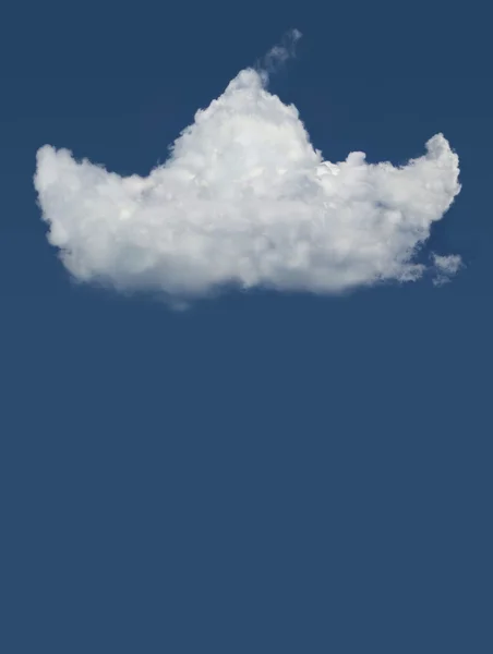 Bootsförmige Wolke am blauen Himmel — Stockfoto