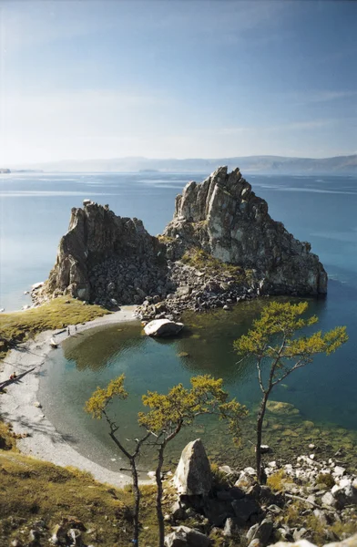 호수 바이칼 올혼 섬 스톡 이미지