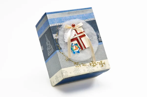 Decorative Christmas gift box — Stock Photo, Image
