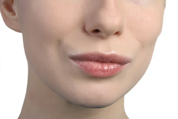 Close up shot of a woman 's lips — стоковое фото