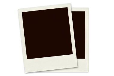 Two Polaroid frames isolated clipart