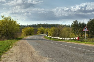 yol dönüm ile peyzaj