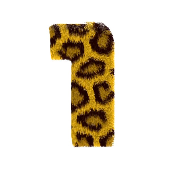 Numeral from tiger style fur alphabet — Stock Photo, Image