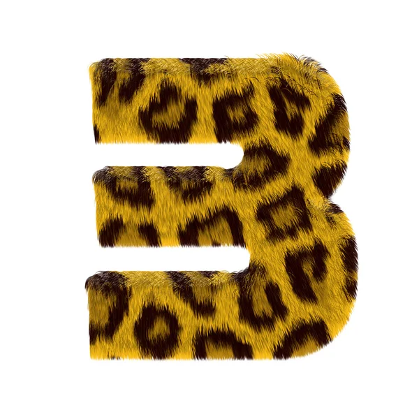 Numeri dall'alfabeto di pelliccia in stile tigre — Foto Stock