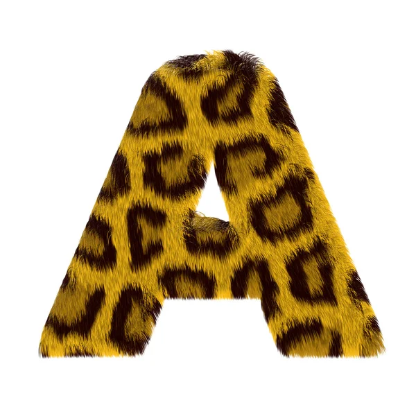Carta do alfabeto de pele estilo tigre — Fotografia de Stock