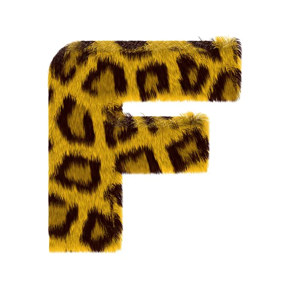 List z alfabetu futra w stylu tygrysa — Zdjęcie stockowe