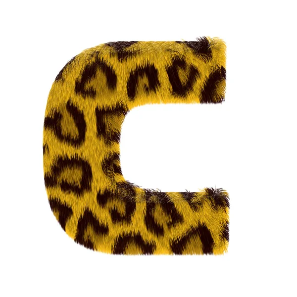 Γράμμα από γούνα τίγρη αλφάβητο — Φωτογραφία Αρχείου