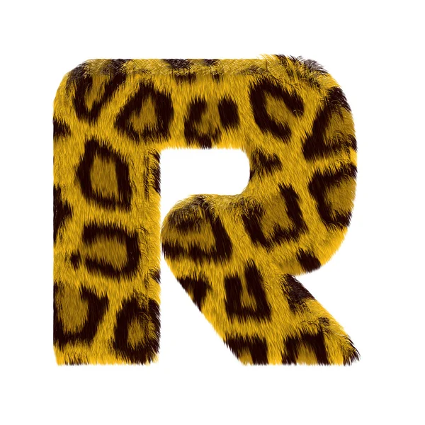 Lettre de l'alphabet de fourrure style tigre — Photo