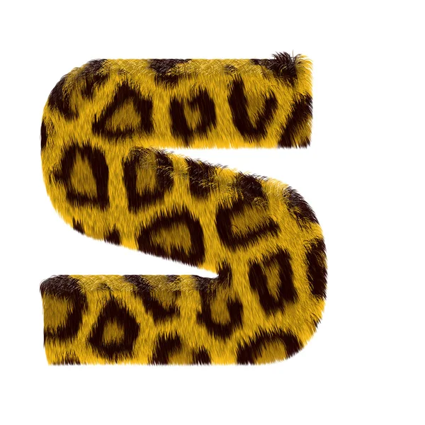 Carta do alfabeto de pele estilo tigre — Fotografia de Stock