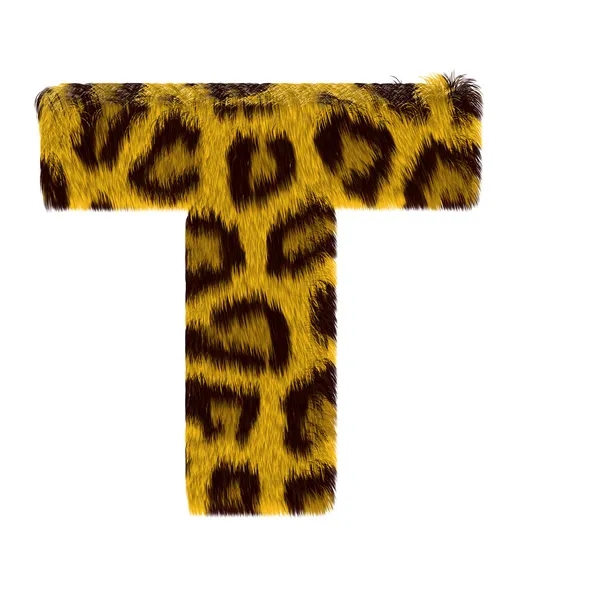 Carta del alfabeto de piel estilo tigre — Foto de Stock