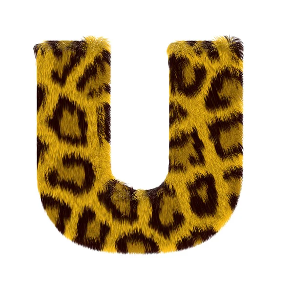 Lettera dall'alfabeto in pelliccia di stile tigre — Foto Stock