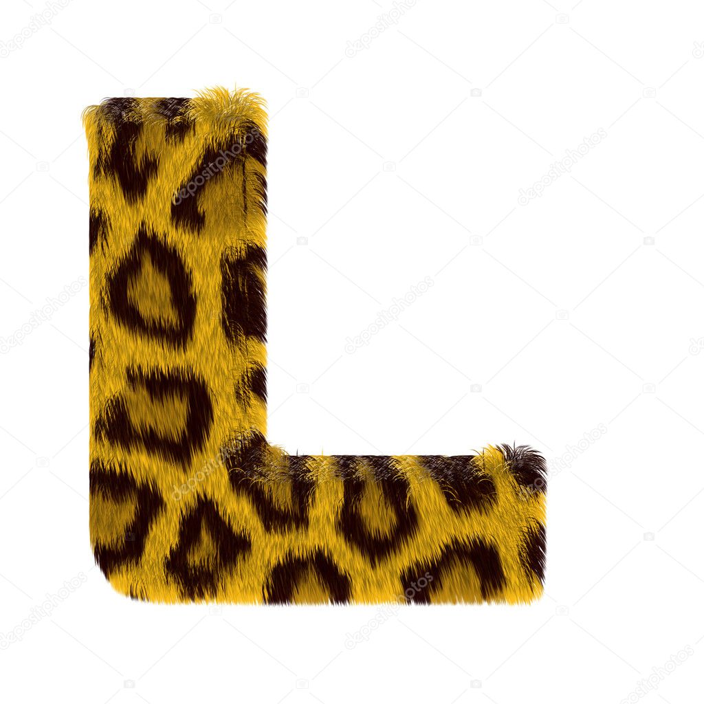 虎のスタイルの毛皮のアルファベットからの手紙 ストック写真 C Kirs Ua