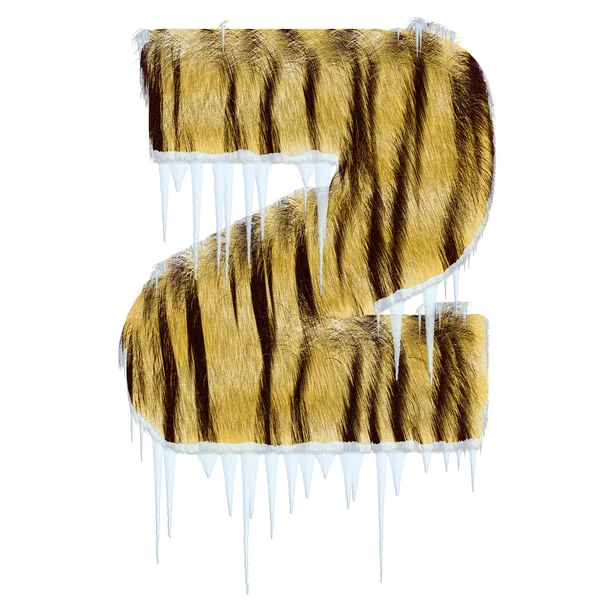 Carta gelada de pele de estilo tigre alfa — Fotografia de Stock