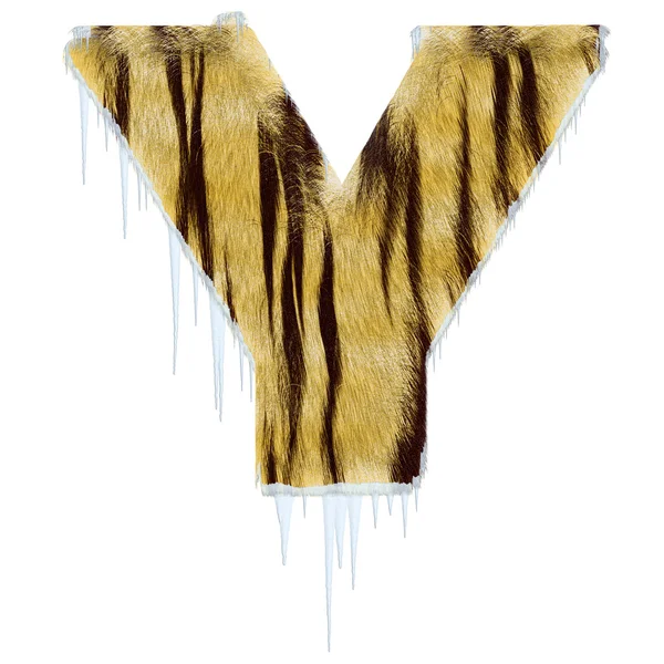 Frosty brief van tiger stijl bont alpha — Stockfoto