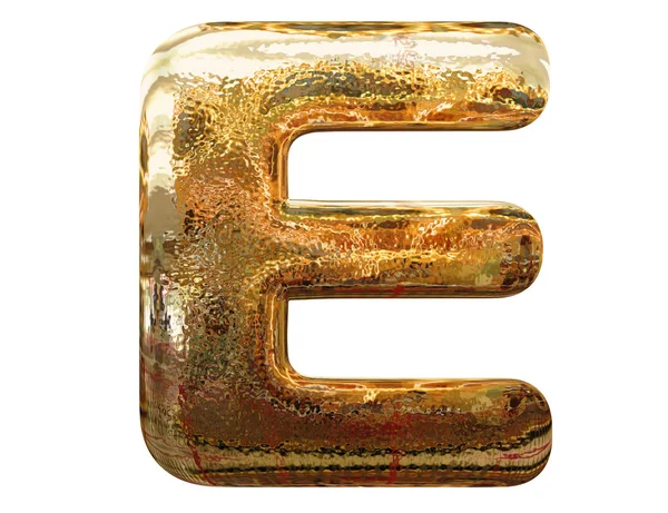 Guld bokstäver med urklippsbana — Stockfoto