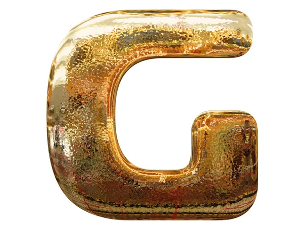 Золоті літери з відсічним контуром — стокове фото