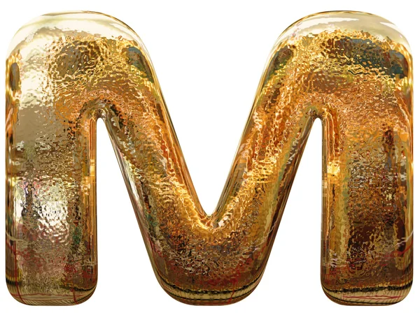 Золоті літери з відсічним контуром — стокове фото