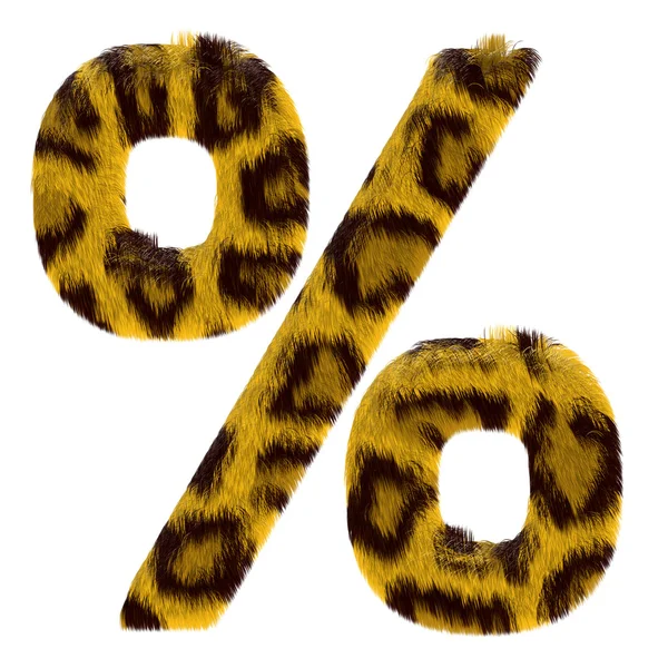 List z alfabetu futra w stylu tygrysa. — Zdjęcie stockowe