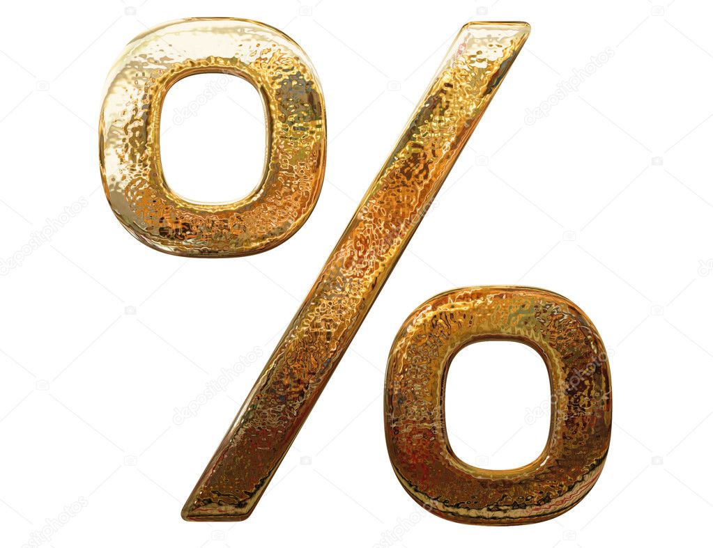 Gold letters with clipping path