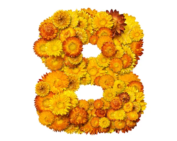 Кількість жовтих і помаранчевих квітів — стокове фото