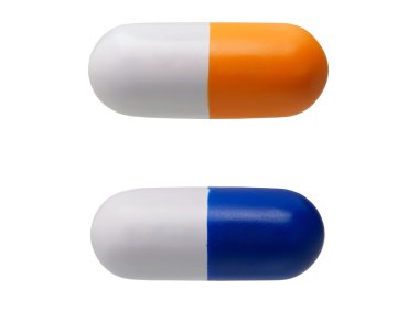 Two pill shaped anti-stress toys clipart