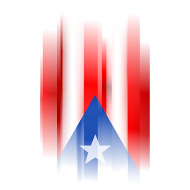 Abstract Puerto rico flag on white backg clipart